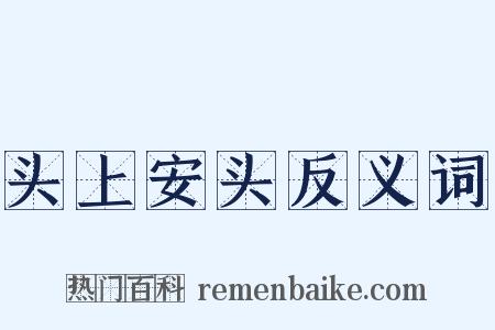 头上安头反义词是什么意思的图片